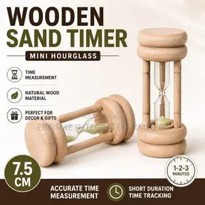 Mini Wooden Sand Timer H7.5cm X W 4.5xm