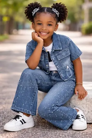 Quality Girl Jean Jacket, Trouser and Top 3 Pics
