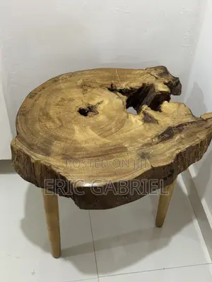 Side Table Natural Wood Stool 2 in 1