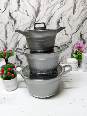 3 Granite Pot Set