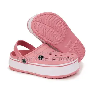Trendy Pink Platform Crocs | Everyday Casual Footwear