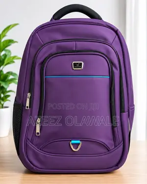 Premium Purple Laptop Backpack – Stylish, Spacious Durable