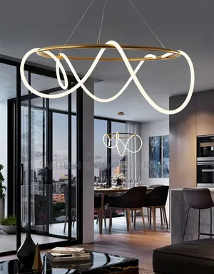 Modern Infinity Loop Led Chandelier | Luxury Gold Pendant Light