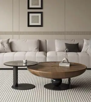 Luxury M918 Brown Center Table With Side Stool