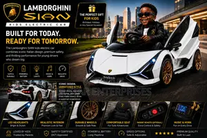 White Lamborghini Sian Kids Ride-on Rechargeable Toy Car