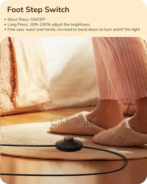 Led Floor Lamp 146cm Minimalist Dimmable Standing Lamp Wit Foot Switch