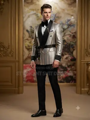 A Unique Silver Mafian Doublebreasted Suit