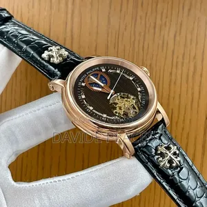 Patek Phillipe Geneve Automatic Engine,Chronograph,Leather Wristwatch