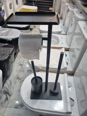 Stand Alone Tissue Holder With Brush Holder