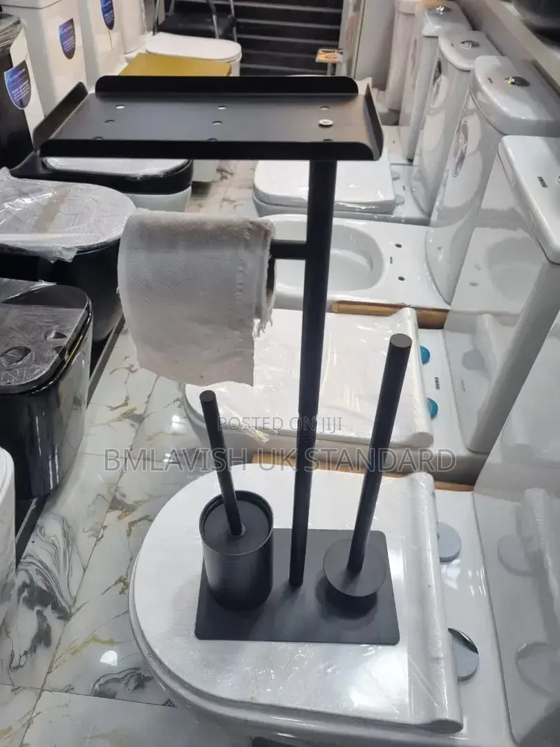 Stand Alone Tissue Holder With Brush Holder