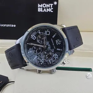 Montblanc Stainless Steel, Suede Leather, Chronograph Wristwatch