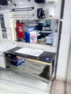 120cm Executive Marble Top Carbinet With Mirror
