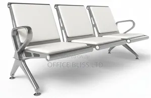 Heavy-Duty 3 Seater Waiting Chair ( Top Leather)