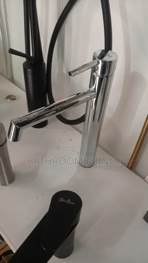 Chrome Countertop Basin Long Mixer Tap
