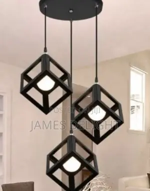 Geometric Cube Cluster Pendant Light.