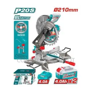 8” 20v Cordless Mitre Saw Kit – Tmsli20212 (2×4ah Batteries + Charger)