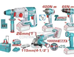 Total 5-in-1 Cordless Combo Kit – 20v Professional Power Tools Set