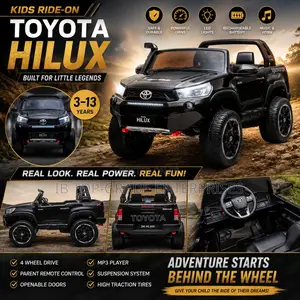 Black Rechargeable Toyotal Hilux Kid's Ride on Toy Car