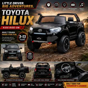 Blacktoyota Hilux Kids Electric Ride on Car