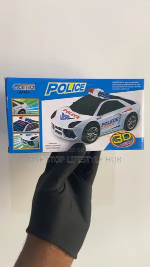3d Light Police Car Toy for Kids With Sound and Flashing Lights