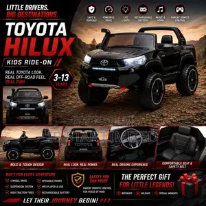 Get Birthday Extra Special With Black Toyota Hilux Kids Ride-on Car