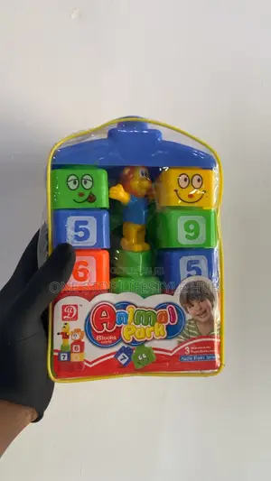 Animal Park Educational Building Blocks - Puzzle Toy Set for Kids