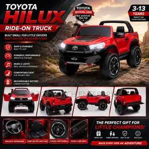 Red Color Toyota Hilus Ride on Rechargeable Toy Car for Children