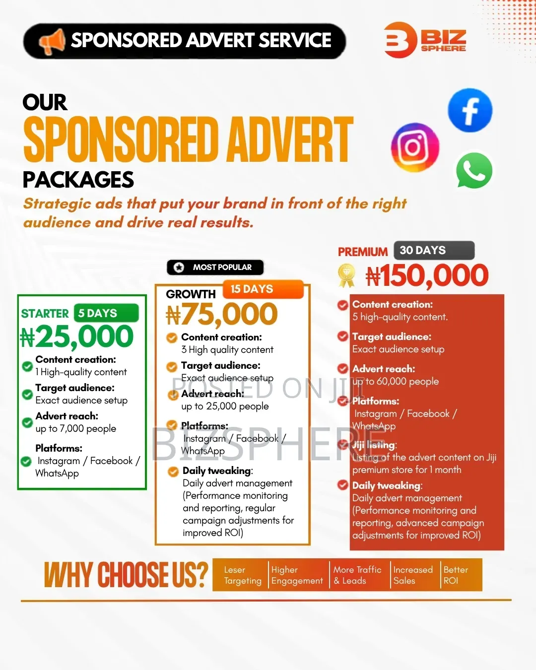 Facebook and Instagram Advert