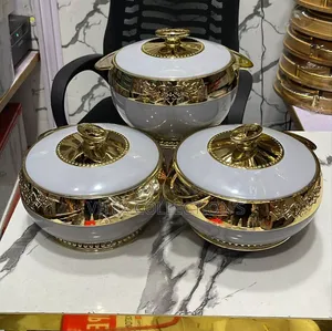 3set Gold White Food Warmers