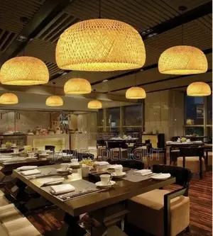 Woven Rattan Basket Chandelier