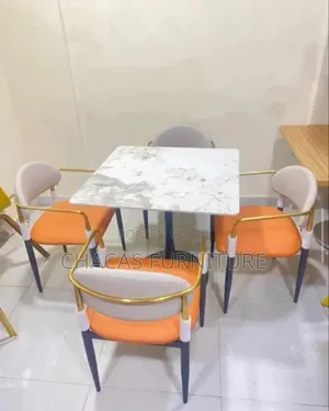 Luxury Marble Dining Set – 4 Chairs 1 Table
