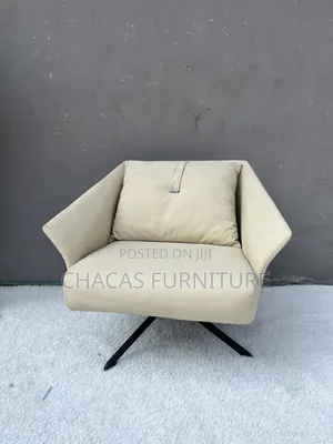 Premium Luxury Leather Swivel Single Accent Chair - Brand New Lounge