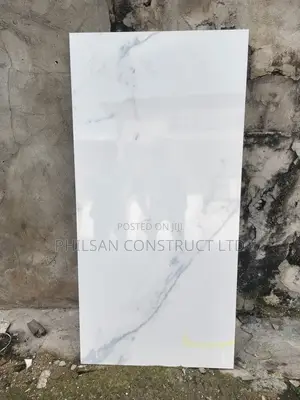 High-Gloss White Marble Porcelain Tiles (60x120 Cm)