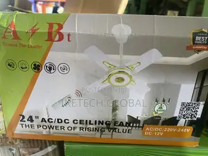 A Bt Short Blade Ac/Dc Solar Ceiling Fan