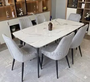 The Milan Marble Dining Set.