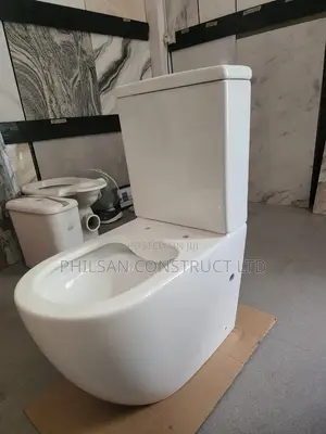 Luxury Rimless Back-to-Wall Water Closet (Complete Toilet Set)