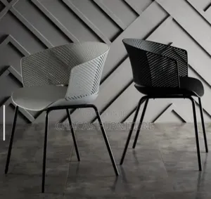 Modern Perforated Dining Lounge Chair - Brand New Bistro Cafe Seat