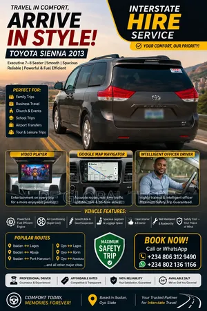 Toyota Sienna For Hire