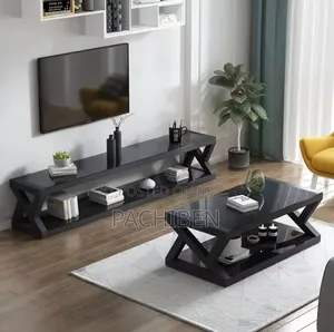 A Set of Tv Console and Centre Table