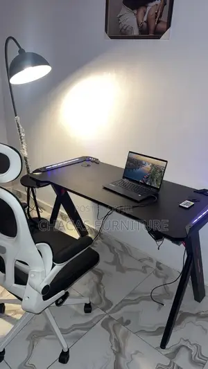 Premium RGB Gaming Desk Ergonomic Mesh Chair Combo