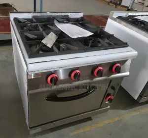 High Quality and Durable 4 Burners Commercial Oven Gas Cooker.