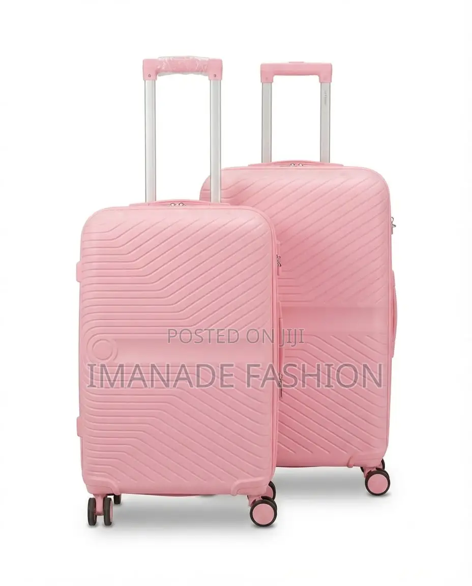 Hard Shell Trolley Luggage Set – Pink (2 Piece)