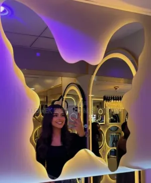 Modern Irregular Led Wall Mirror – Luxury Decorative Bedroom Mirror