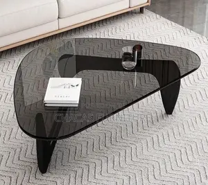 Modern Noguchi Style Glass Coffee Table -Brand New Luxury Center Table