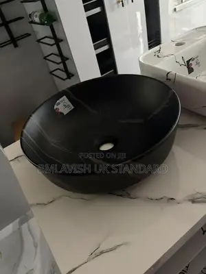 Black Round Countertop Basin