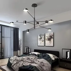 Living Room Chandelier Simple Black Nordic Lighting