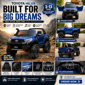 Buy Endless Fun With Blue Toyota Hilux Ride on Rechargeable Kid's Car