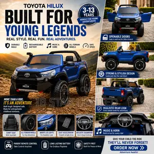 Luxury Rechargable Blue Toyota Hilux Ride on Toy Car for Children