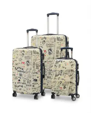 Doodle Print Abs Trolley Luggage