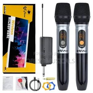 U-Phine Wx23 Dual Wireless Microphone System Uhf Handheld Mic for Pa